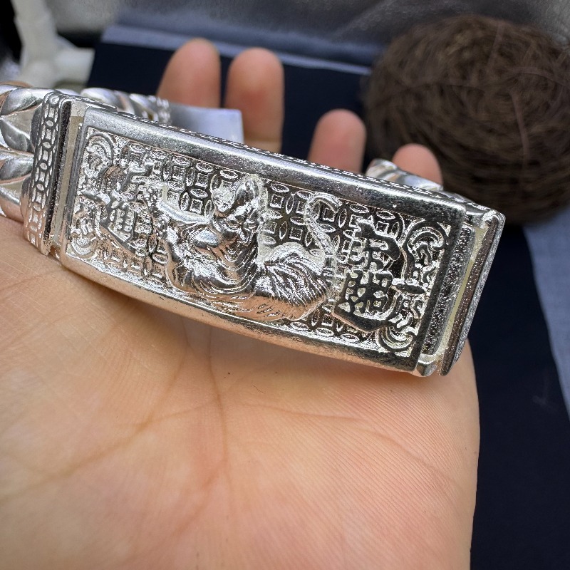 Men Accessories Nepal - 남성용 앤틱 네팔 오픈워크 호랑이 은