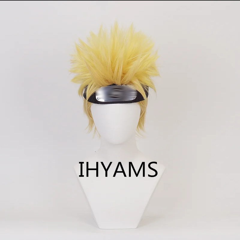 Men Accessories H&M - 우즈마키 코스프레 가발, 짧은 금색 노란색,
