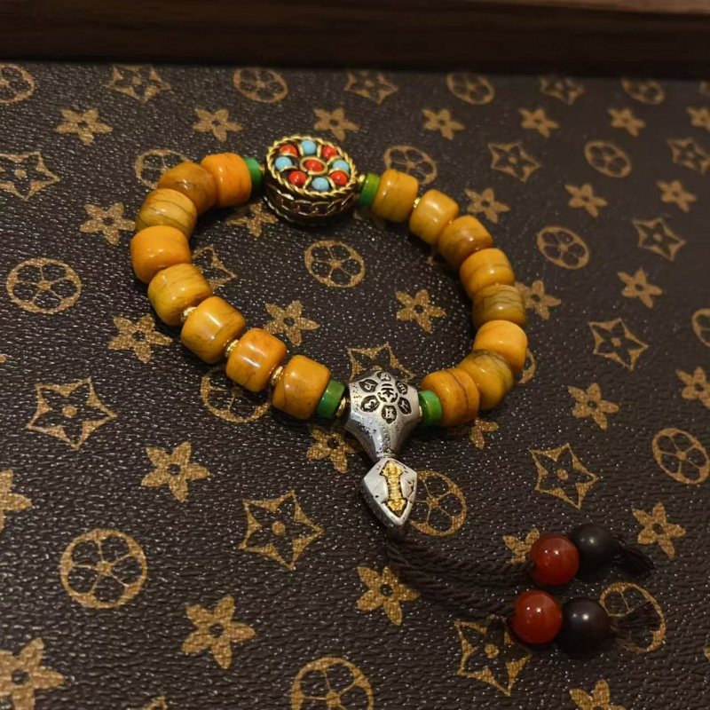 Men Accessories Nepal - 야크 뼈 일치하는 네팔 팔찌 남자와