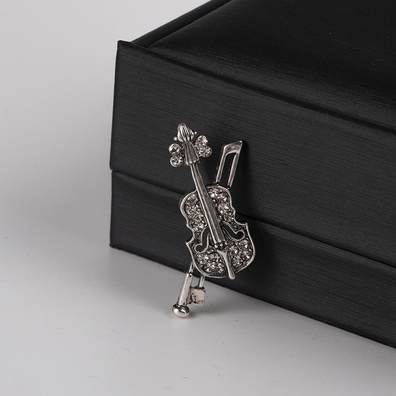크리스탈 바이올린 브로치 쥬얼리 럭셔리 음악 장비 클래 - Men Accessories Brooch 리뷰 및 가격