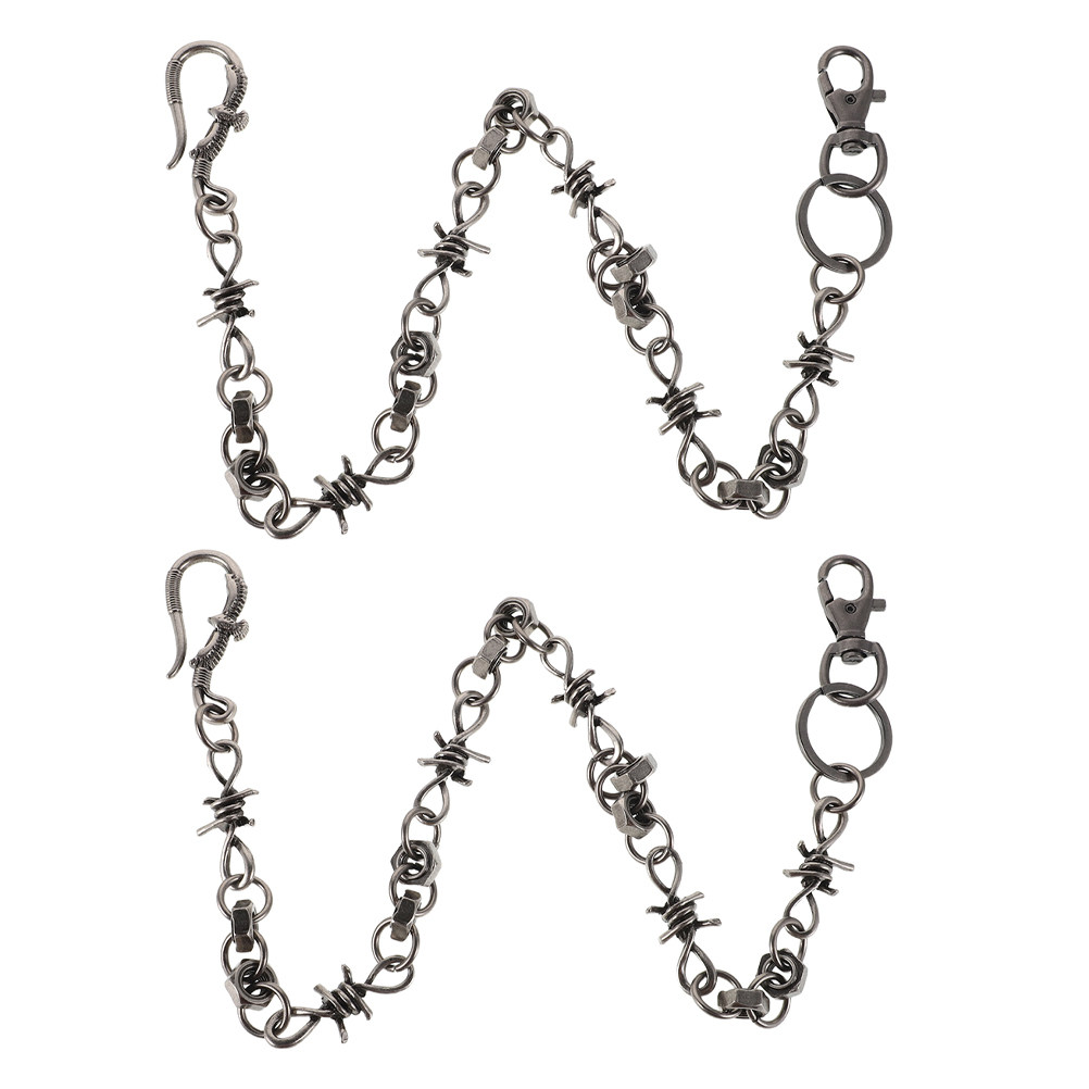 2개입 남성 펑크 빈티지 바지 체인 금속 합금 허리 체 - Men'S Accessories Vintage 리뷰 및 가격