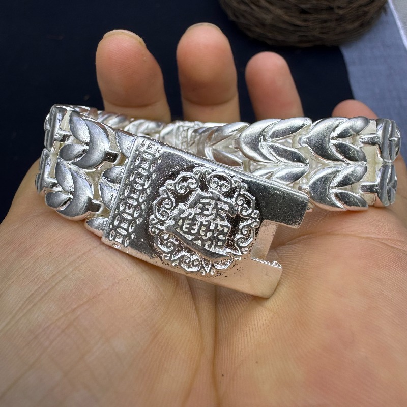 남성용 앤틱 네팔 오픈워크 호랑이 은 체인 팔찌, 레트 - Men Accessories Nepal 리뷰 및 가격