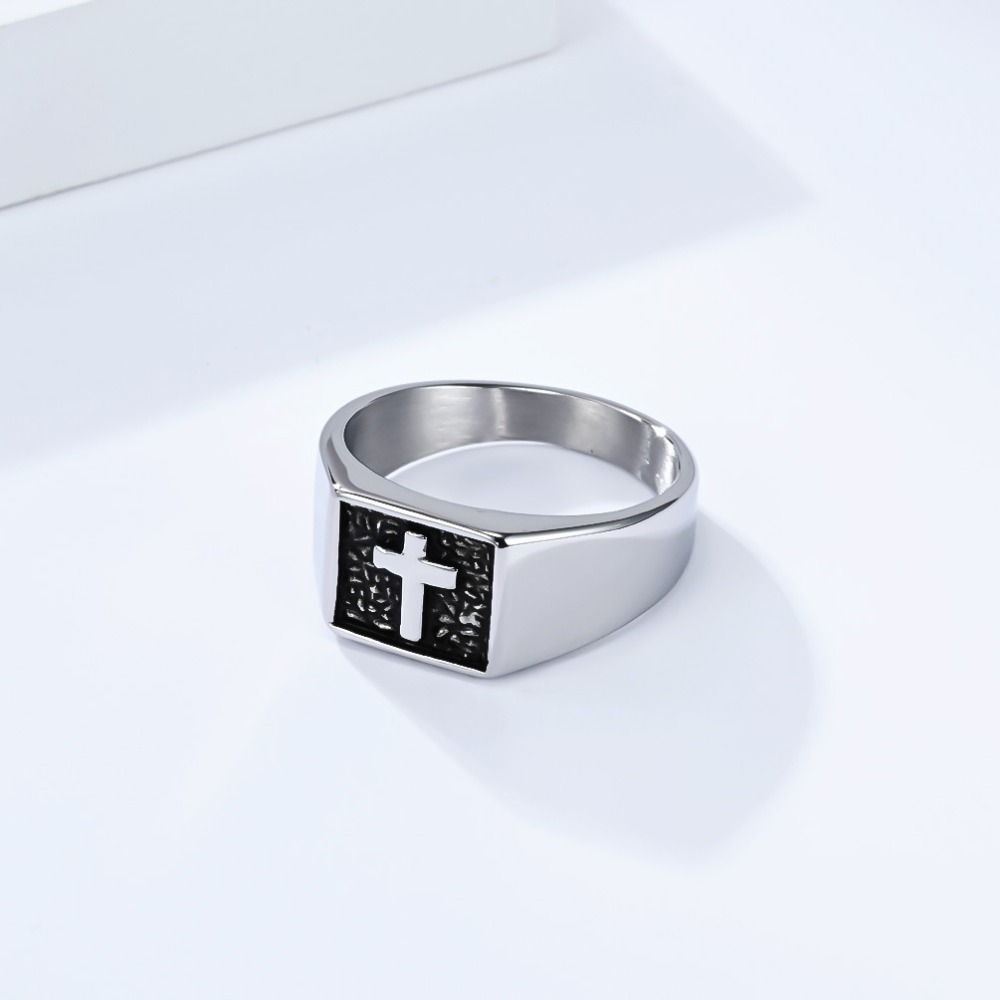 소멘 빈티지 스테인리스 스틸 십자가 인장 반지 남성용  - Signet Ring Men 리뷰 및 가격