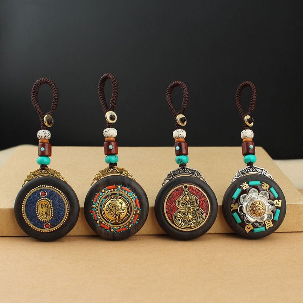 에스닉 스타일 흑단 목재 자동차 열쇠고리 레트로 네팔  - Men Accessories Nepal 리뷰 및 가격