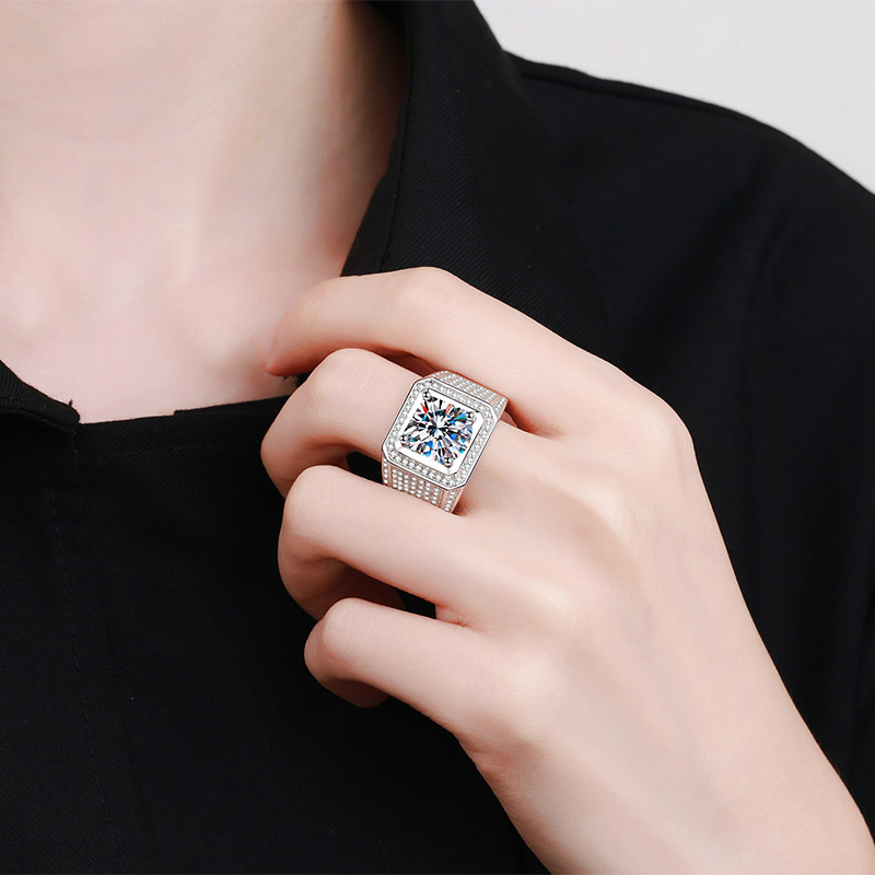 D-컬러 VVS1 5CT 스퀘어 모이사나이트 시그넷 링 - Signet Ring Men 리뷰 및 가격