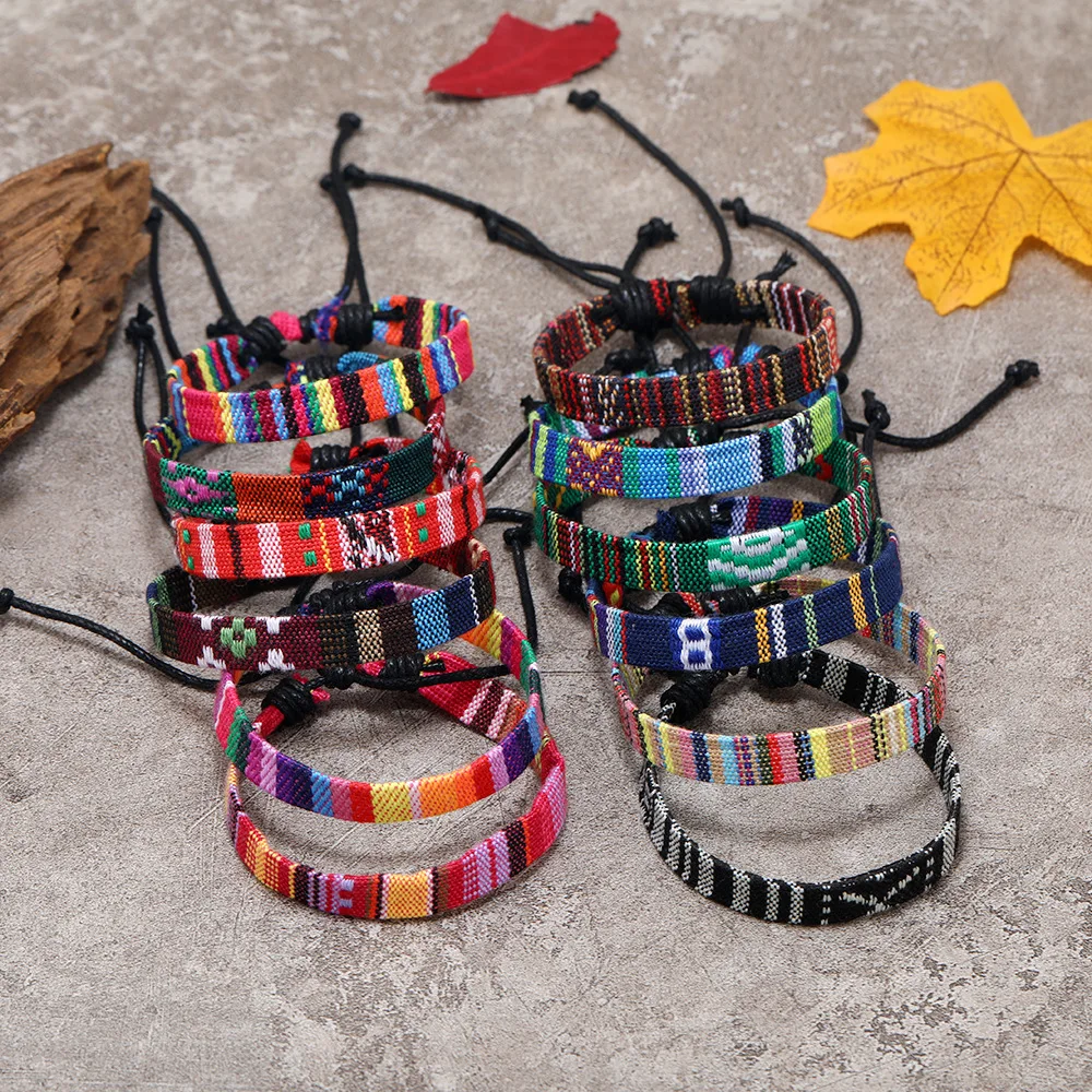 네팔 다채로운 팔찌 세트, 여성 민족 원단 꼰 로프 체 - Men Accessories Nepal 리뷰 및 가격