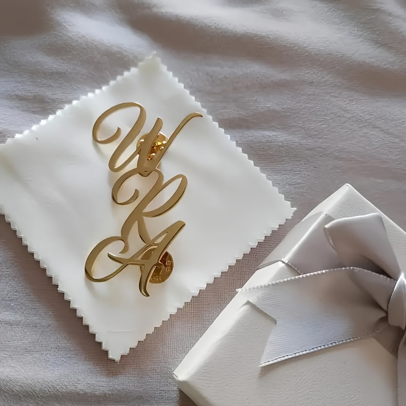 맞춤 모노그램 이니셜 이름 스테인리스 스틸 옷깃 핀 개 - Men Accessories Brooch 리뷰 및 가격
