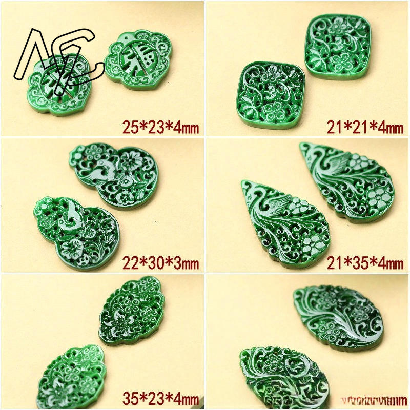 2pcs DIY 천연 드라이 그린 에메랄드 할로우 아웃 - Men'S Mens Accessories 리뷰 및 가격