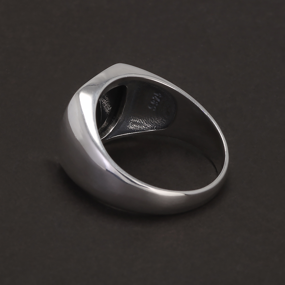 남자를위한 S925 스털링 실버 블랙 오닉스 인장 반지 - Signet Ring Men 리뷰 및 가격