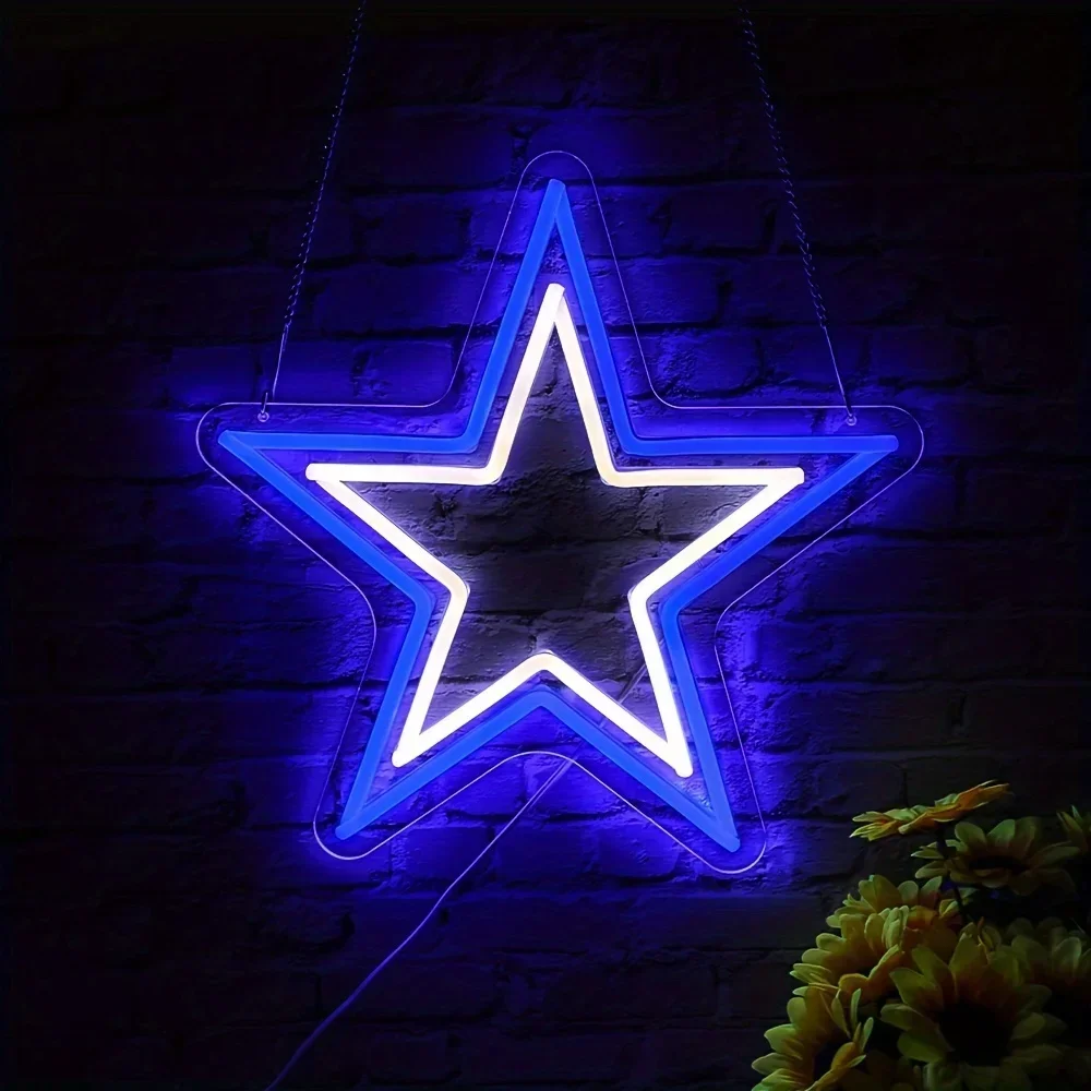 별 LED 네온 사인 조명, 스위치 벽 아트 장식 걸이 - Men Accessories Shop 리뷰 및 가격