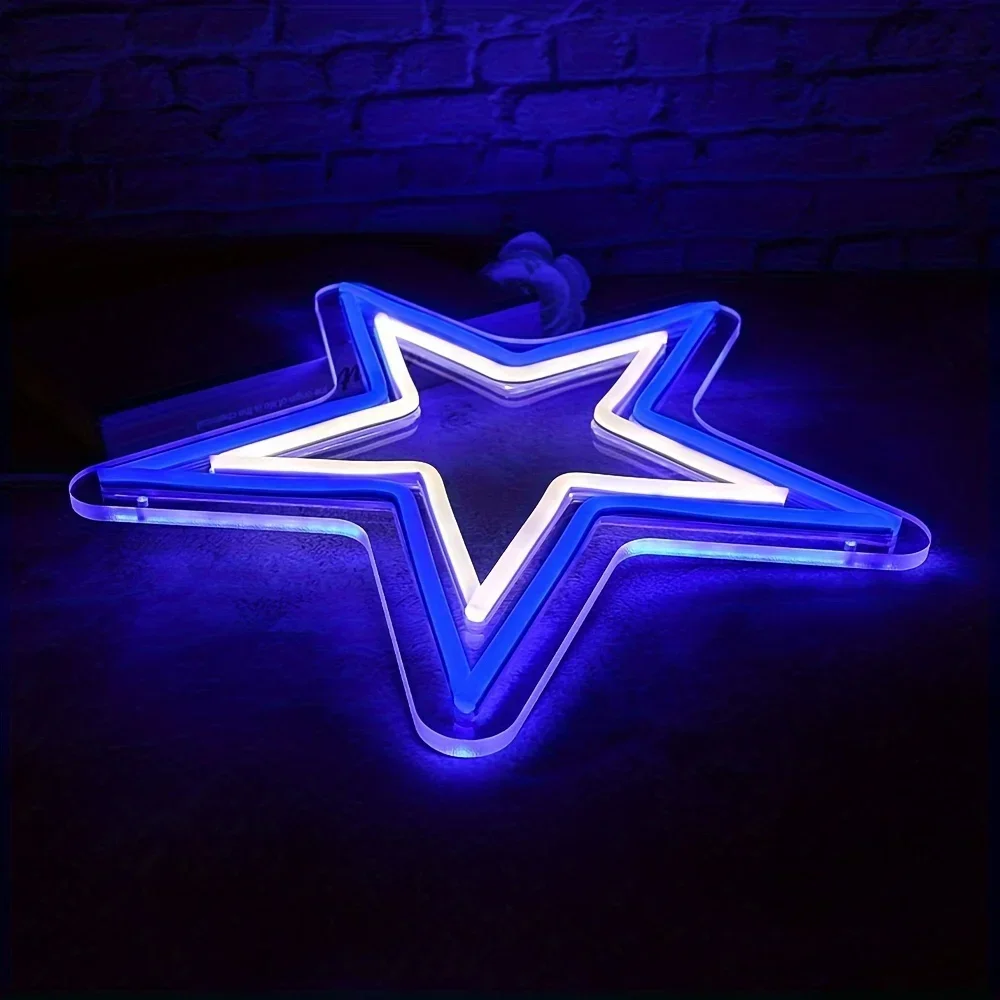 별 LED 네온 사인 조명, 스위치 벽 아트 장식 걸이 - Men Accessories Shop 리뷰 및 가격